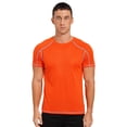 thumbnail image 1 of Moggemol Men's Rash Guard Swim Shirts Short Sleeve UPF 50+ Swimming Top Gym Workout Muscle Tee Tops Orange 7XL, 1 of 7