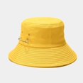 thumbnail image 2 of LinYooLi Large Bucket Hat Women Big-Brimmed Fisherman Hat Unisex Pure Color Basin Caps with Adjustable Chin Strap Pin Decorate, 2 of 8