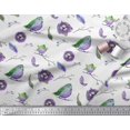 thumbnail image 3 of Soimoi Moss Georgette Fabric Nest,Feather & Artistic Bird Print Fabric by The Yard 42 Inch Wide, 3 of 3