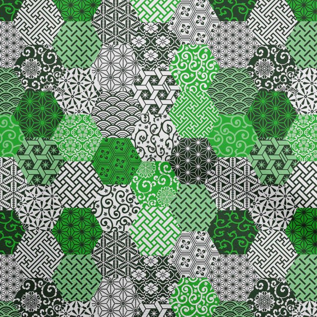 oneOone Cotton Poplin Light Green Fabric Geometric Sewing Craft Projects Fabric Prints By Yard 42 Inch Wide