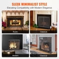 thumbnail image 3 of KFFKFF Single Panel Fireplace Screen with Door, Robust Iron Mesh, 38.98"(L) x30.7"(H) Spark Protection Cover, Easy Set-Up, Independent Fire Barrier Grid for Living Room Home Embellishment, 3 of 9