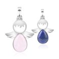 thumbnail image 2 of Pendentifs Quartz Rose Anges Féeriques Pendentif pour Colliers Femmes Filles Bijoux, 2 of 6