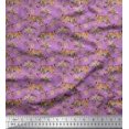 thumbnail image 1 of Soimoi Poly Georgette Fabric Leaves & Tiger Jungle Decor Fabric Printed Yard 42 Inch Wide, 1 of 3