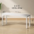 thumbnail image 3 of HOMCOM 71" Computer Desk, Study Desk with Metal Legs, White, 3 of 10