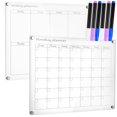 thumbnail image 1 of OULII 2 Pcs Tableau Mémo Transparent pour Réfrigérateur en Acrylique Planification Hebdomadaire Calendrier Effaçable à Sec Usage Domestique, 1 of 7
