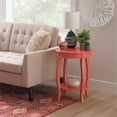 thumbnail image 2 of Bowery Hill Table d'Appoint Moderne / Contemporain en Bois, Orange Corail, 2 of 6