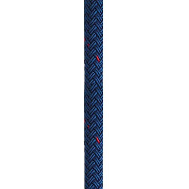 0,37 Po x 25 Pi Ligne de Quai en Nylon Double Tresses - Bleu avec Traceur