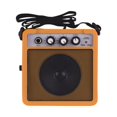 thumbnail image 2 of Graflsoa Muslady Portable 5W Mini Guitar Amp with Shoulder Strap, Tone Control, and Overdrive - Yellow (Battery Not Included), 2 of 6