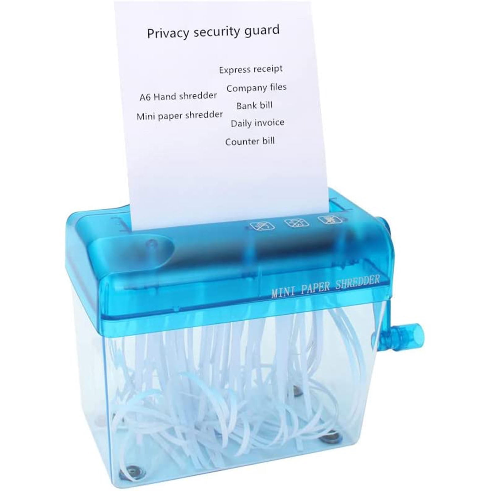 Yeacher Portable Hand Shredder A6 Paper Shredder AJDOLL Manual Paper Shredder Mini Paper Cutting Machine