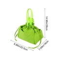 thumbnail image 3 of Lunch Bag For Women Cute Lunch Box Drawstring Handbag Cooler With Multiple Pockets Zip Ties Insulated Handle, 3 of 6