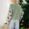 thumbnail image 5 of TIMIFIS Uglys Christmas Sweaters pour Femmes Automne Manches Longues Chandail à Col Rond Imprimé Père Noël Hauts Décontractés d'Hiver Chandail Extensible, 5 of 5