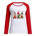 thumbnail image 5 of RKSTN Sweat-Shirt de Noël pour Femmes Patchwork Col Rond Imprimé Père Noël Manches Longues Confortable Blouse Régulière, 5 of 5