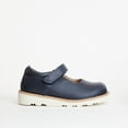 thumbnail image 1 of Aurora Navy Leather Girls Kids Shoe, 1 of 2