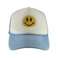 thumbnail image 2 of Gravity Threads Smile Face Embroidery Adjustable Trucker Hat - Smile White/Sky, 2 of 2