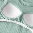 thumbnail image 4 of Besolor Pyjama Décontracté pour Femmes, Ensemble 2 Pcs, Haut à Col Ras du Cou Doux à Manches Longues et Pantalon, Tenue de Nuit Pjs avec Coussinet, 4 of 7