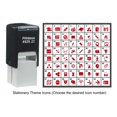 thumbnail image 3 of Printtoo Personalized Stationery Theme Icons Rubber Stamp Self Inking Stamper 24 mm-Blue, 3 of 7