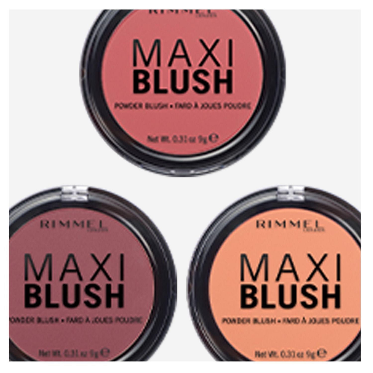 Rimmel London Maxi Blush Powder, Lightweight Formula, Highly Pigmented Micro-Fine Powders, Captivating Glow, 100% Cruelty-Free 9 G