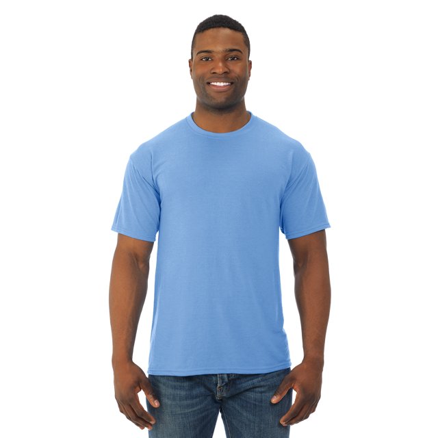 Jerzees Adult HiDENSI-T Short Sleeve Crew T-Shirt, S, Light Blue