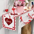 thumbnail image 4 of Boovnll Valentines Day Table Runner, 13x71" Valentine's Day Printing Table Runner, Valentines Table Runner for Holiday Kitchen Dining Table, Party Decor, Valentines Day Decorations, 4 of 8