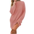 thumbnail image 2 of Gspmoly Robe pour Femmes, Robe Décontractée Ample à Col Semi-Montant à Manches Longues en Tricot Uni pour Femmes, Robes de Mariage pour Femmes jusqu'à 60 % de Rabais, 2 of 6