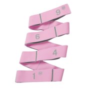 DYNWAVECA Yoga Strap Stretch with Loop Gym Belt Fitness Resistance Band Stretching Strap for Waist Back Leg, Beginner, Women Men ,Taekwondo ,Gymnastics Pink