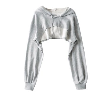 yoeyez Chandails à Capuche pour Femmes à Fermeture Éclair, Cordon de Serrage, Chandails Courts à Capuche avec Poches, Manches Longues Décontractées, Veste Courte Confortable, Haut Gris G