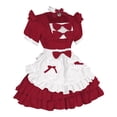 thumbnail image 4 of Babysbule Robe pour Femme 2024 Été Robe de Soubrette Française Tenue d'Uniforme de Soubrette Pure Manches Courtes Encolure Carrée Robe à Nœud, 4 of 4