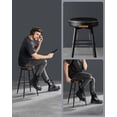 thumbnail image 4 of VASAGLE Bar Height Chairs, PU Leather Bar Stools with Stitching, Set of 2, Transitional Home Kitchen, Ink Black, 4 of 9