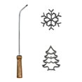 thumbnail image 1 of Kitchen Supply Rosette Iron Set, Wintersong, 1 of 3