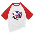 thumbnail image 2 of T-Shirts pour Hommes Snoarin Hommes Décontracté Mode Patchwork Col Rond Chandail Imprimé T-Shirt Manches Courtes Hauts Chandails du 4 Juillet pour Hommes en Liquidation, 2 of 4