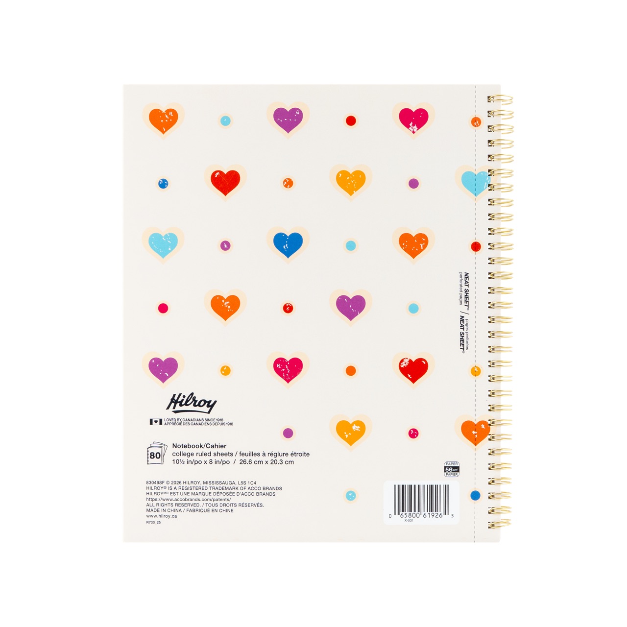 Hilroy Coloured Hearts Cahier