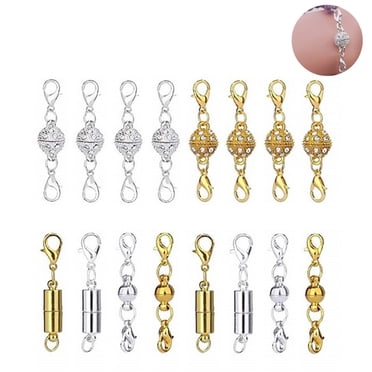 Magnetic Jewelry Clasps and Necklace Extenders Gold Silver, Multiple Sizes and Styles Chain Extenders Magnetic Clasps