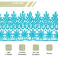 thumbnail image 4 of Uxcell 3.14 inch Wide 10 Yard Lace Ribbon Floral Pattern Blue Embroidered Lace Trim for Sewing Making, Gift Wrapping, 4 of 5