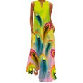 thumbnail image 1 of Innerwin Longues Robes Maxi à Imprimé Floral pour Femmes, Robe d'Été de Plage, Vacances, Sans Manches, Robe Débardeur Hawaïenne Style L 4TG, 1 of 4