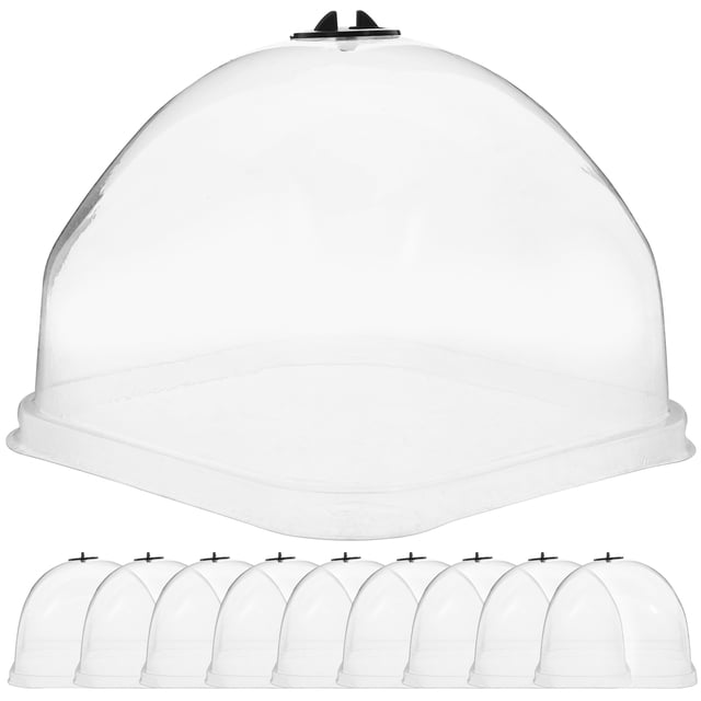 10 Pcs Dôme d'Humidité Transparent Housse de Protection pour Plantes Ensemble de Dôme de Jardin