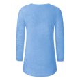 thumbnail image 4 of Innerwin Hauts en Tricot Manches Longues Femme Chandail Décontracté Col Rond Tunique Ample Blouse Bleu Lac S, 4 of 7