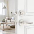 thumbnail image 1 of Poignées de Porte Mates Intérieures Moletées Intimité Poignées de Porte Levier de Porte Robuste pour Chambre Ou Salle de Bain Réversible Sans Clé pour Portes Gauche Droite AM, 1 of 7
