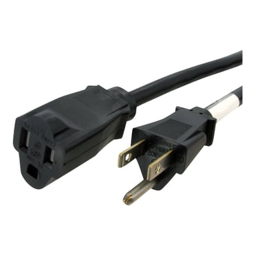StarTech.com 1ft (0.3m) Short Extension Cord, NEMA 5-15R to NEMA 5-15P Black Extension Cord, 13A 125V, 16AWG, Outlet Extension Power Cable, NEMA 5-15R to NEMA 5-15P AC Computer Power Cord - UL Listed - Power extension cable - NEMA 5-15 (F) to NEMA 5-15 (M) - 1 ft - black - for P/N: RKPW081915, RKPW161915