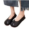thumbnail image 4 of Leather Sandals for Women, Soft Flat Casual Shoes with Split-Toe Design, Plus-Size Spring and Summer Slide, 4 of 7