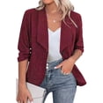 thumbnail image 1 of Cardigan pour Femmes, Cardigan Mode Ajusté Décontracté à Col Rabattu, Coupe Près du Corps, Manteau Léger, Blazer pour Femmes, 1 of 8