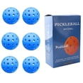 thumbnail image 1 of 6 Pieces/Set Professional Pickleball Replacement Gaming Practice Pickleballs Assortment 40 Holes Reusable Training Pickle Balls Assorted Kit Birthday Gift Blue, 1 of 9