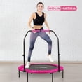 thumbnail image 4 of HolaHatha Mini-Trampoline Pliable avec Poignée Ajustable, 40 Pouces, Rose, 4 of 9