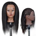 thumbnail image 3 of Milaget Hair Mannequin Head Curling Practice Head With Clamp 16in Light Black, 3 of 9