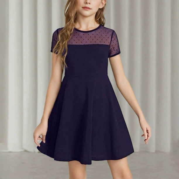 teenager holiday dresses Xdegoge Easter Dresses for Girls Rabbit Print with Tiered Skirt and Cap  Sleeves, Lightweight and Comfortable Teens Holiday Dress