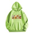 thumbnail image 1 of Rbaofujie Chandails à Capuchon pour Femmes Chandail à Capuchon pour Femmes à Cordon Mode à Manches Longues Chandail à Capuchon Imprimé Haut Coa Vert Menthe Cardigan Chandails pour Femmes, 1 of 4