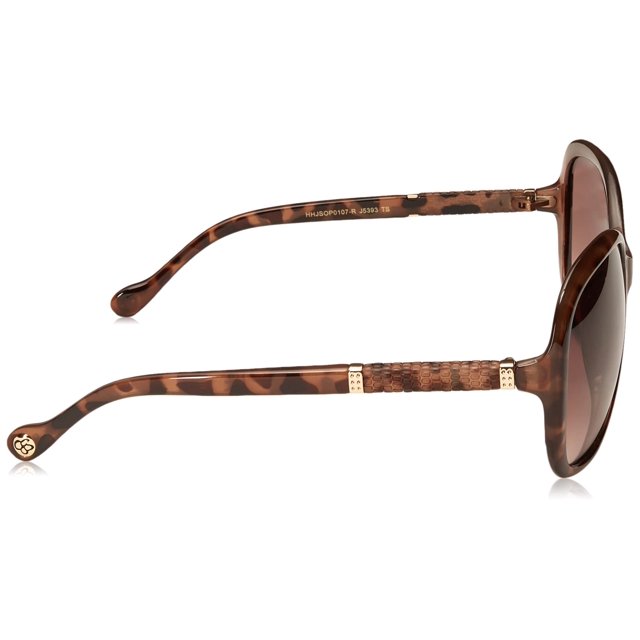 Jessica Simpson Lunettes de Soleil Rondes pour Femmes J5393 Ts Non Polarisées en Iridium, Écaille, 70 mm