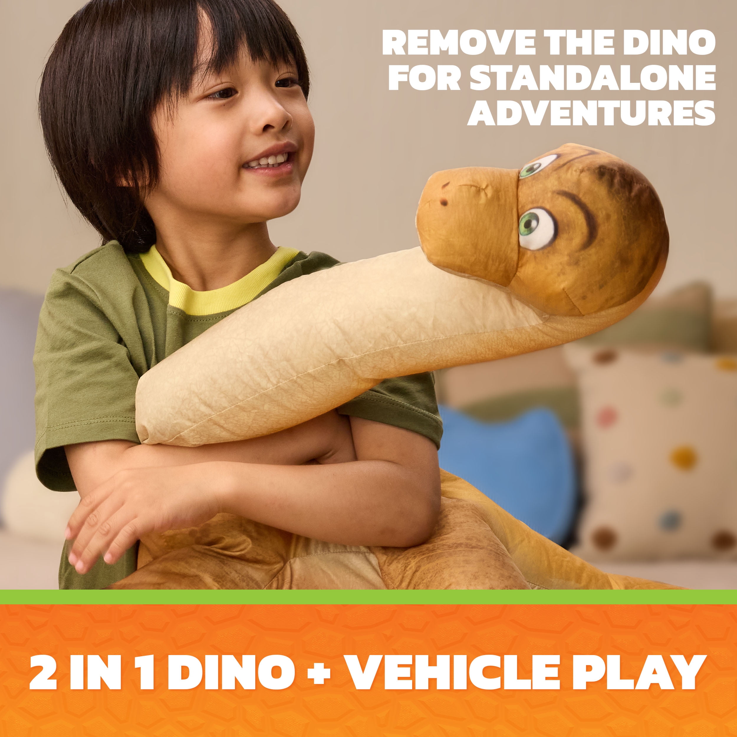 PAW Patrol: The Dino Movie, Véhicule Megasaurus Dino avec dinosaure gonflable de 76,2 cm et figurine Rocky articulée, jouets pour enfants d'âge préscolaire, pour filles et garçons à partir de 3 ans