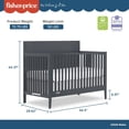 thumbnail image 2 of Fisher Price by Dream On Me Delani 5-in-1 Convertible Crib, 2 of 6