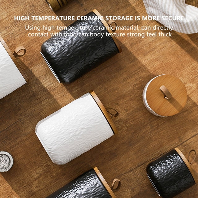Home Kitchen Item Clearance Deals!Pcksrro Ceramic Tea Pot Sealed Tank Grain Storage Tank Household Kitchen Storage Tank Coffee Pot Storage Tank