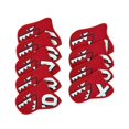 thumbnail image 1 of koolsoo Ensemble de 9 Pcs de Couvre-Fer de Golf Cadeau Chaussettes Enveloppantes Résistantes à l'Usure Couvre-Têtes de Club de Golf Rouge, 1 of 1